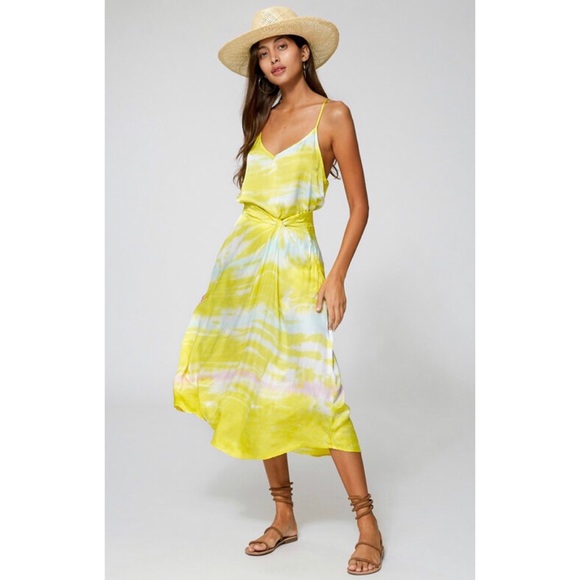 Young Fabulous & Broke Dresses & Skirts - NWT YFB SAVANNA PRINTED TIE DYE NEON MIDI SKIRT